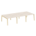 Рабочая станция на деревянных опорах Onix Wood OW.D.RS-6.2.8 3540x1635x750 (Тиквуд Светлый/Дуб Темный)