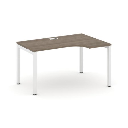 Стол рабочий эргономичный SN-5P.SPA-012(R) (1580х700/980х750) (Вяз Благородный/Металл Белый)