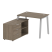 Рабочая станция с тумбой на А-образном м/к Metal System Style БА.РС-СТС-2.1 (L) 1100x1520x750 (Дуб наварра/Серый металл)