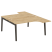 Рабочая станция на деревянных опорах Onix Wood OW.D.SA-4 1580x2395x750 (Тиквуд Светлый/Дуб Темный)