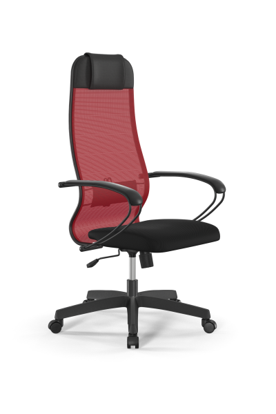 Кресло для руководителя Метта Sit 10 B1-111K - X2+UMF(X1) /Ub00/Wh00/K1bL(M09.B02.G15.W01) (Красный | Черный)