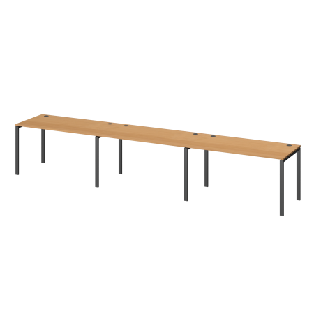 Бенч линейный на 3 рабочих места Арго-М АМБЛ-003.60-3 4200x600x760 (Ольха/Антрацит)