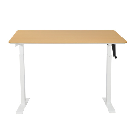 Стол c ручным приводом LA-T33-M1 (1400x600x725-1165) (Бук | Белый)