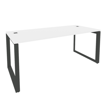 Стол рабочий на О-образном м/к Onix O.MO-SRR-5.8 1780x800x750 (Белый Бриллиант/Черный металл)