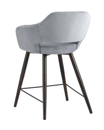 Стул полубарный Саймон велюр серый (Стул полубарный Саймон серый)