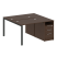 Рабочая станция с опорной тумбой Metal System Style БП.РС-СТП-2.1 1412x1475x750 (Дуб Наварра/Серый металл)