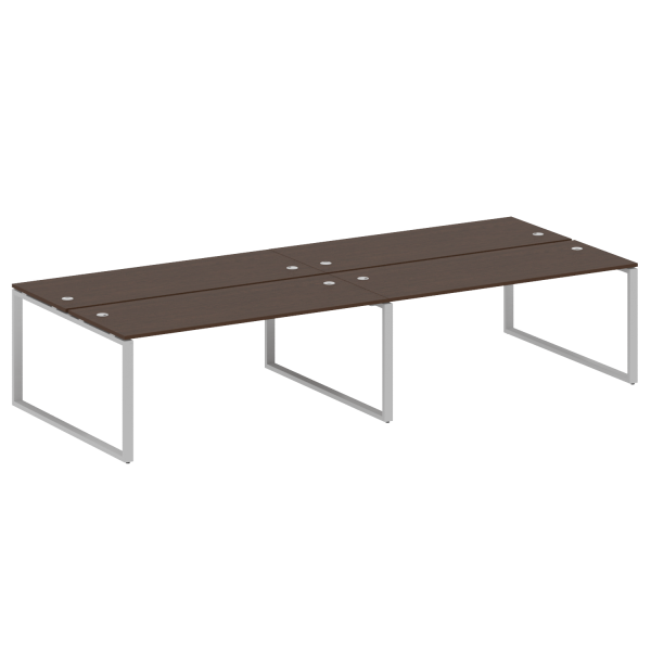 Рабочая станция Metal System Style БО.СМ-4.5 3600x1475x750 (Венге Цаво/Серый металл)