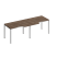 Рабочая станция со столами эргоном. на металлокаркасе КФ (2х120) Комфорт КФ К.1135-2 2400x900x750 (Дуб шамони темныйСерый)