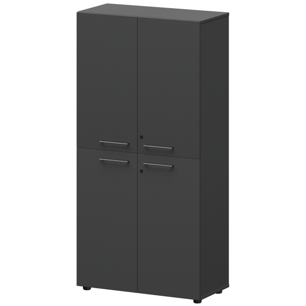 Шкаф высокий закрытый Кортез СМШ48.2.28F 792x380x1595 (Графит)