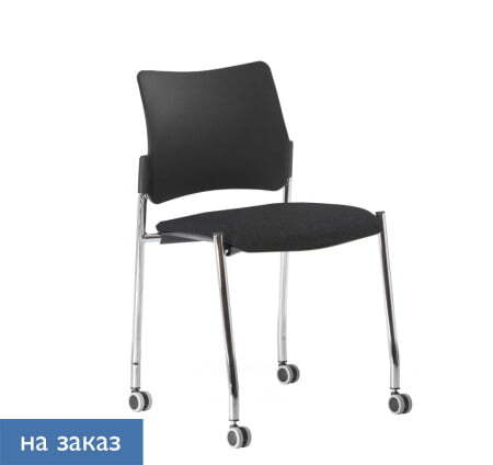 PINKO Кресло на колёсах без подлокотников (Черный/Черный)