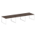 Переговорный стол 3 столешницы Metal System Style БО.ПРГ-3.3 4200x1235x750 (Дуб Наварра/Серый металл)