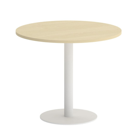 Стол круглый VR.SP-5-90.1 900x900x750 (Клен/Белый Металл)
