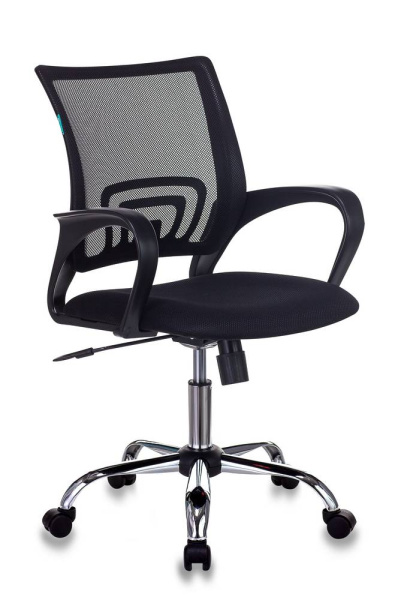 Кресло Бюрократ CH-695N/SL/BLACK спинка сетка черный TW-01 сиденье черный TW-11 крестовина хром (Компьютерное кресло CH-695N черный)