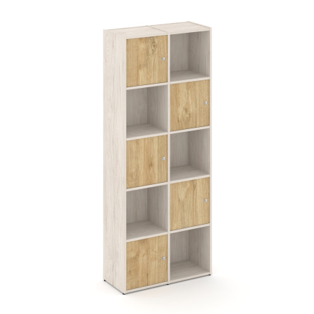 Стеллаж Locker Plus LK.K-008 798x350x1983 (Денвер Светлый | Тиквуд Светлый)