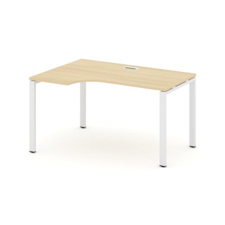Стол рабочий эргономичный SN-6P.SPA-011(L) (1380х700/980х750) (Акация Лорка/Металл Белый)