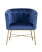 Кресло Шале велюр синий (Стул-кресло Шале синий)