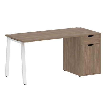 Стол письменный VR.SP-3-158.1.A 1580x720x750 (Дуб Аризона/Белый Металл)