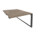 Стол-приставка двойной на О-образном м/к к опорным элем. Onix O.MO-D.SPR-2.8 1180x1635x750 (Тиквуд Темный/Белый Металл)