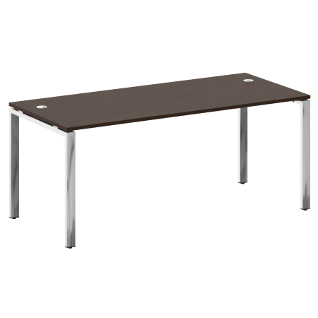 Стол рабочий руководителя на П-обр. м/к БП.СРР-5.8 1800x800x750 (Венге Цаво/Нерж. Сталь)