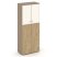 Шкаф высокий широкий ES.ST-1.7R I (800х420х1977) (Латте/Сатин/Лакобель ivory)