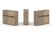 Тумба двойная + низкая надставка ES.NB.2N-21 (1500х410х1135) (Латте/Тиквуд Светлый)