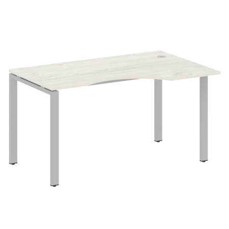 Стол криволинейный правый Metal System Style БП.СА-2 Пр 1400x900x750 (Дуб Наварра/Серый металл)