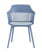 Стул Crocus с подушкой велюр голубой (Стул пластиковый Crocus голубой)