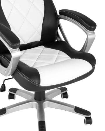 Кресло игровое TopChairs Continental белое (Геймерское кресло Continental белый)