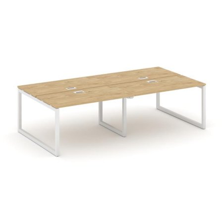 Рабочая станция 2-х сторонняя SN-5O.DRS-042 (2360х1432х750) (Тиквуд Светлый/Металл Белый)