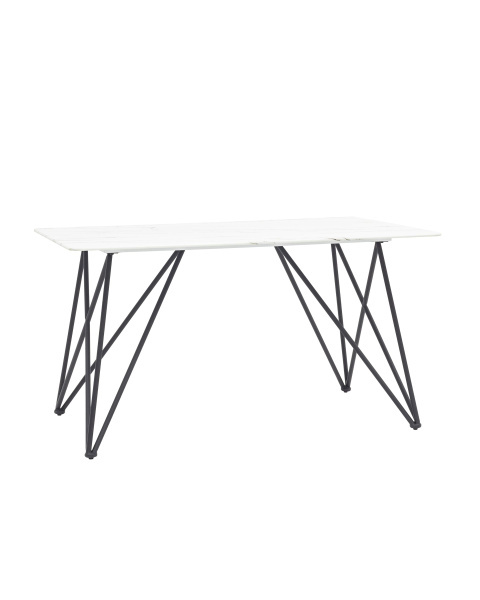 Стол обеденный Сакраменто 140*90 белый стеклянный (Стол обеденный Сакраменто белый)