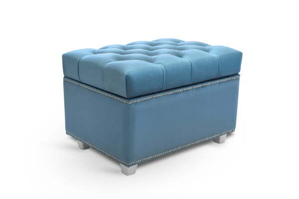 Пуф Marcele 600 (620x420x450) Голубой (Голубой)