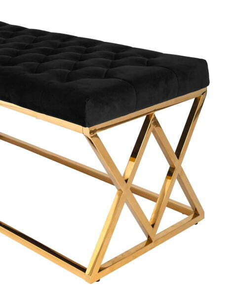 Банкетка ИНСИГНИЯ черная велюр (Банкетка Инсигния черный)