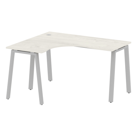 Стол криволинейный левый Metal System Style БА.СА-3 Л 1400x1200x750 (Дуб Наварра/Серый металл)