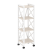 Стеллаж на колесных опорах-4 полки VR.L-MST.K-4.4 400x400x1334 (Тиквуд Темный/Белый металл)