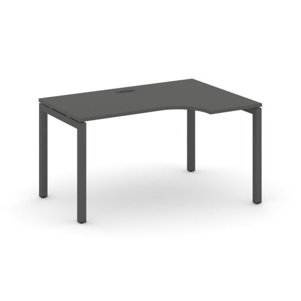 Стол рабочий эргономичный SN-5P.SPA-021(R) (1380х800/980х750) (Антрацит/Металл Антрацит)