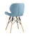 Стул Бон рогожка голубой (Стул Бон голубой)