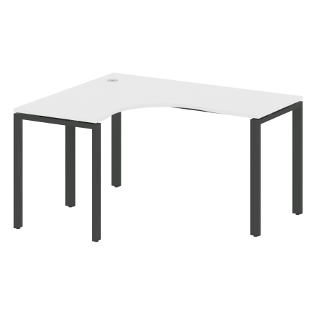 Стол криволинейный левый Metal System Style БП.СА-3 Л 1400x1200x750 (Белый/Антрацит металл)