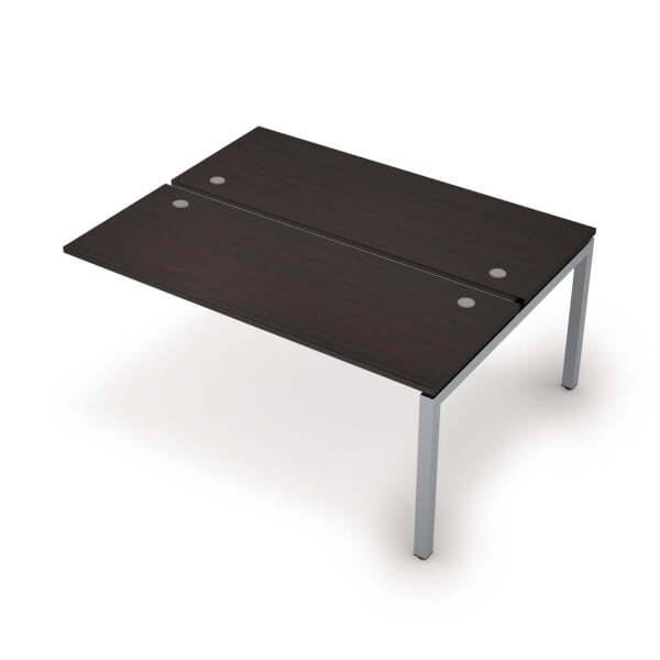 6МБК.5264 Бенч-система на 2 рабочих места, конечный модуль (1600x1235x750) (Венге/Алюминий матовый)