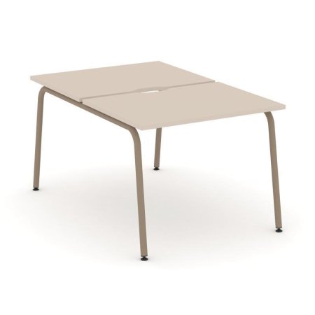 Рабочая станция 2 места ES.D.RS-2.1-VK (980х1500х750) (Капучино/Металл Латте)
