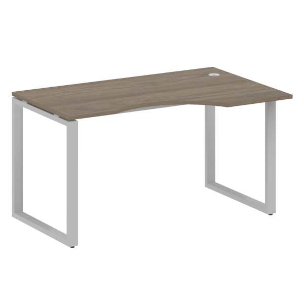Стол криволинейный правый Metal System Style БО.СА-2 Пр 1400x900x750 (Вяз/Серый металл)