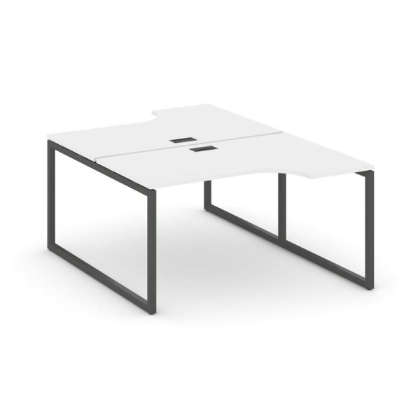 Рабочая станция эргономичная SN-4O.DRPA-011 (1380х1432/1992х750) (Белый/Металл Антрацит)