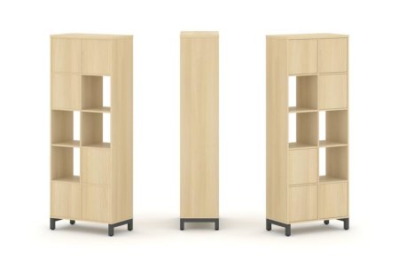 Набор стеллажа 1 сторонний, 5 ярусов SN.NS-521 (754х400х1982) (Акация Лорка/Металл Антрацит)