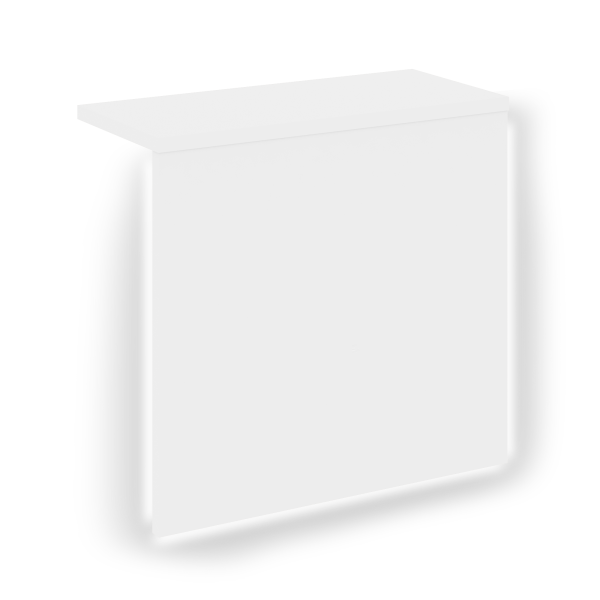 Накладка с подсветкой прямая высокая для О.R-F.MP.V-118 Onix О.R-NP.V-118.1.S 720x327x674 (Белый Бриллиант)