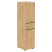 Шкаф колонка с 2-мя глухими малыми дверьми LOFTIS LMC 40.4 400х430х1517 (Дуб Бофорд)