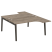 Рабочая станция на деревянных опорах Onix Wood OW.D.SA-4 1580x2395x750 (Тиквуд Светлый/Дуб Темный)