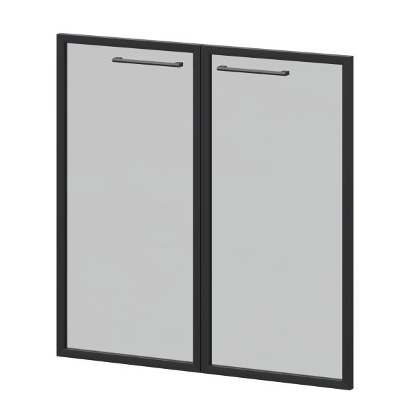 Фасады рамочные стеклянные Кортез KZF-28RS(Ч) 784x20x780 (Тонированный)