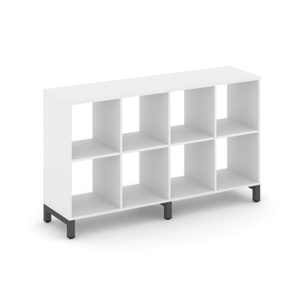 Каркас стеллажа 2 яруса SN.KS-240 (1488х400х881) (Белый/Металл Антрацит)