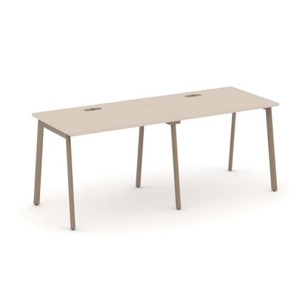 Рабочая станция 2 места ES.RS-2.1-LP (1960х730х750) (Капучино/Металл Латте)