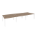 Рабочая станция на П-образном м/к Onix O.MP-D.RS-6.3.7 4140x1475x750 (Тиквуд Темный/Белый Металл)