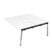 10БДСВ.289 Стол системы Бенч с вырезом, сдвоенный, на 2 рабочих места - средний (1400x1635x750) (Белый премиум/Черный металл)